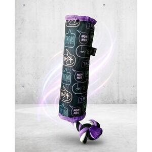 DOG for DOG Rope and Squeak Chew Toy Purple Black For Big Dogs NEW DF2970